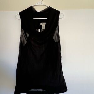 Black shear dress top